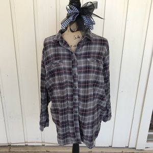 BDG Urban Outfitters High Low Flannel